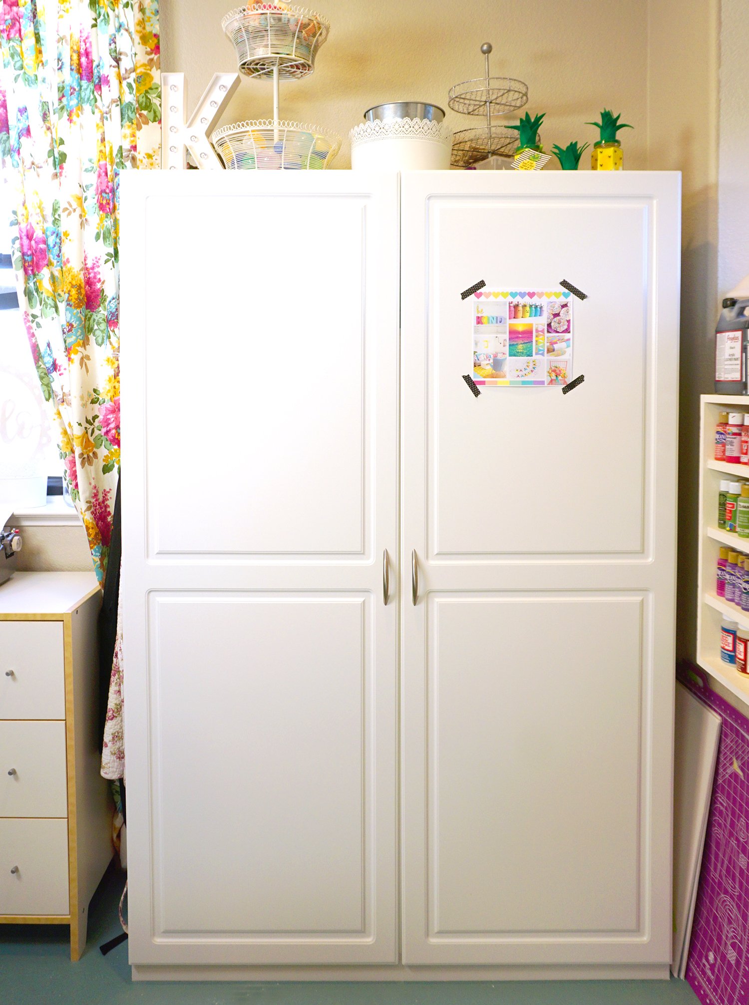 craft room cabinet for craft organization