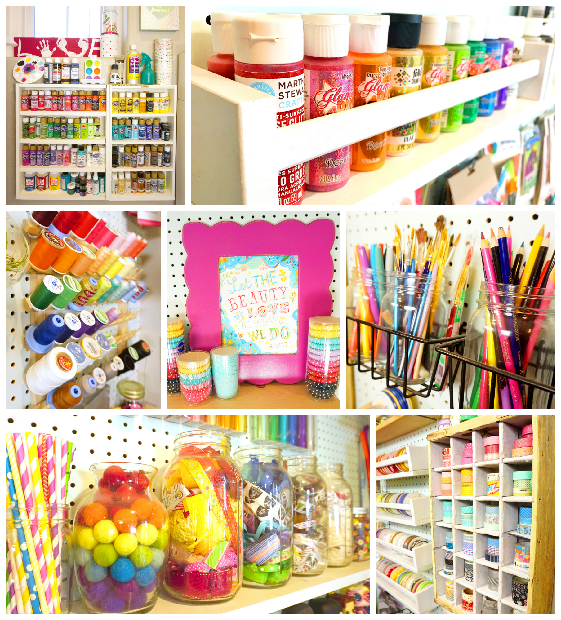 Colorful Craft Room Storage: Organize Your Vinyl Scraps