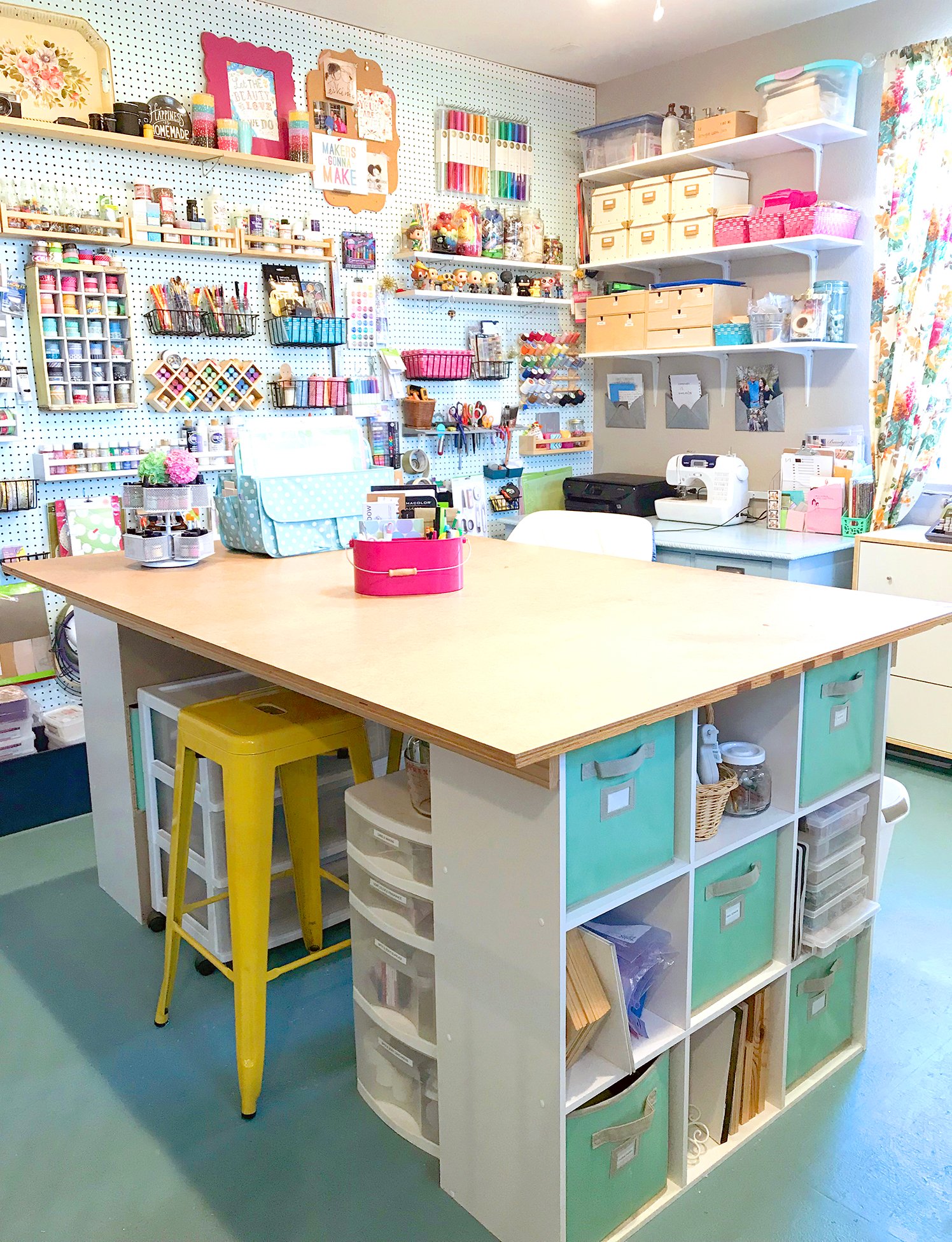 craft room work table and desk 