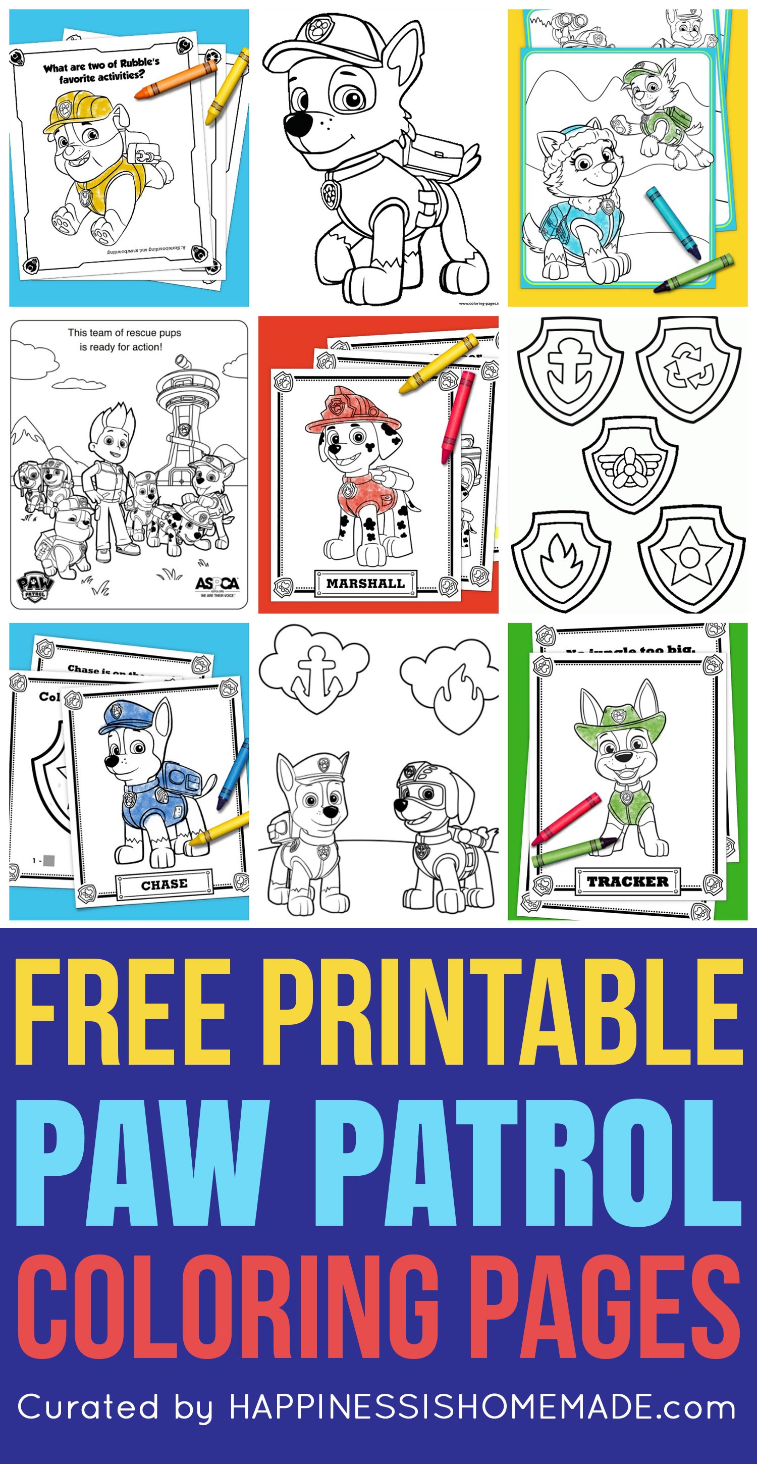 free printable paw patrol coloring pages