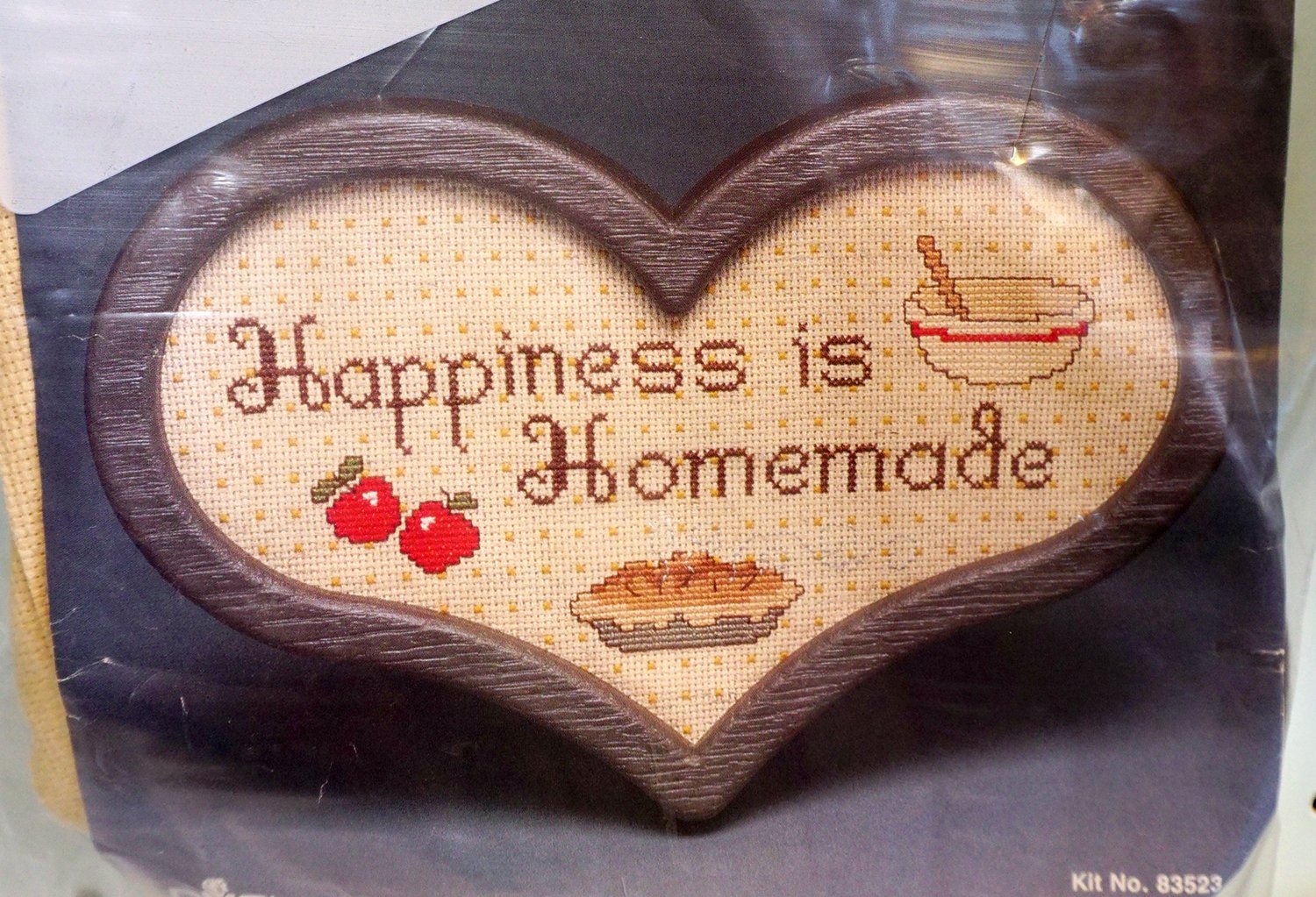 happiness is homemade cross stitch kit 