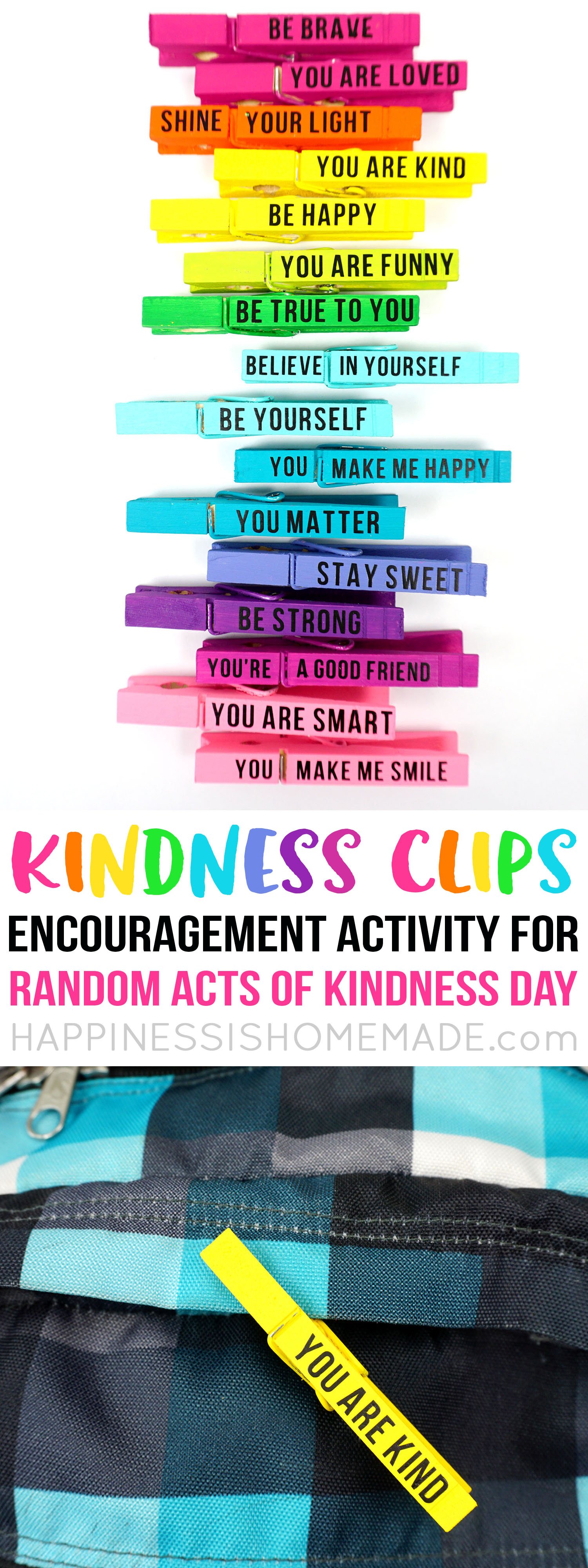 kindness clips encouragement activity for random acts of kindness day