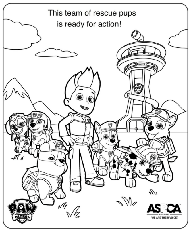 Download FREE PAW Patrol Coloring Pages - Happiness is Homemade