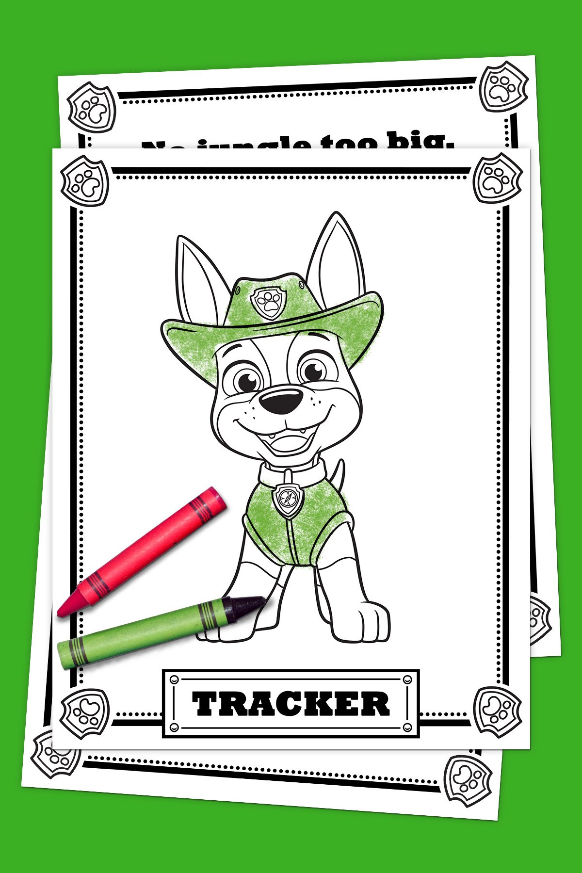 paw patrol coloring pages and crayons