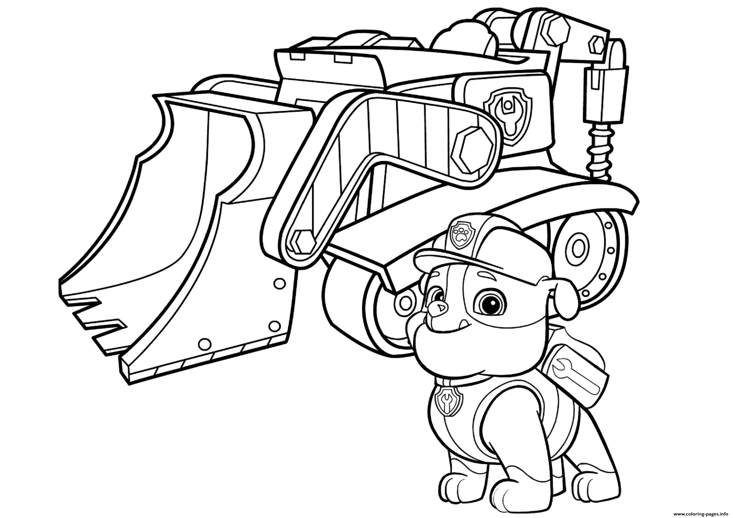 paw patrol rubbles and bulldozer page