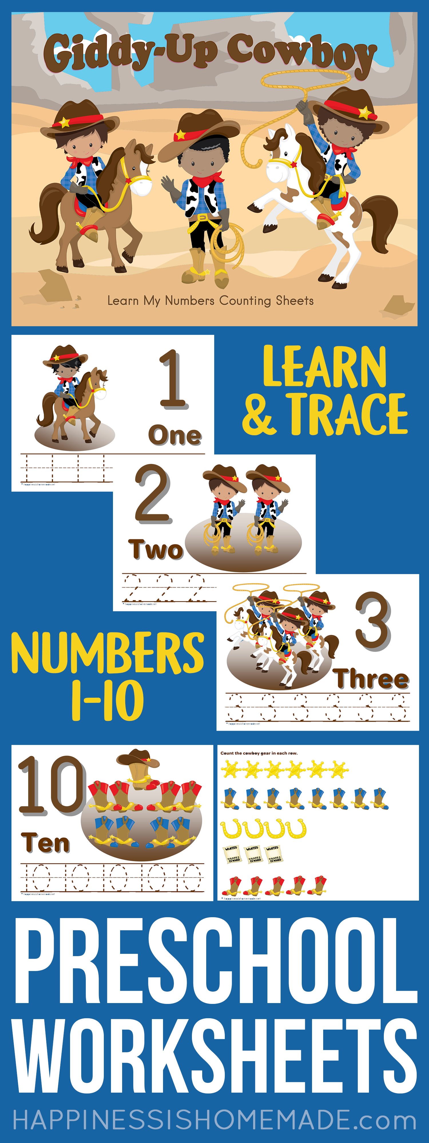 printable preschool worksheets number tracing