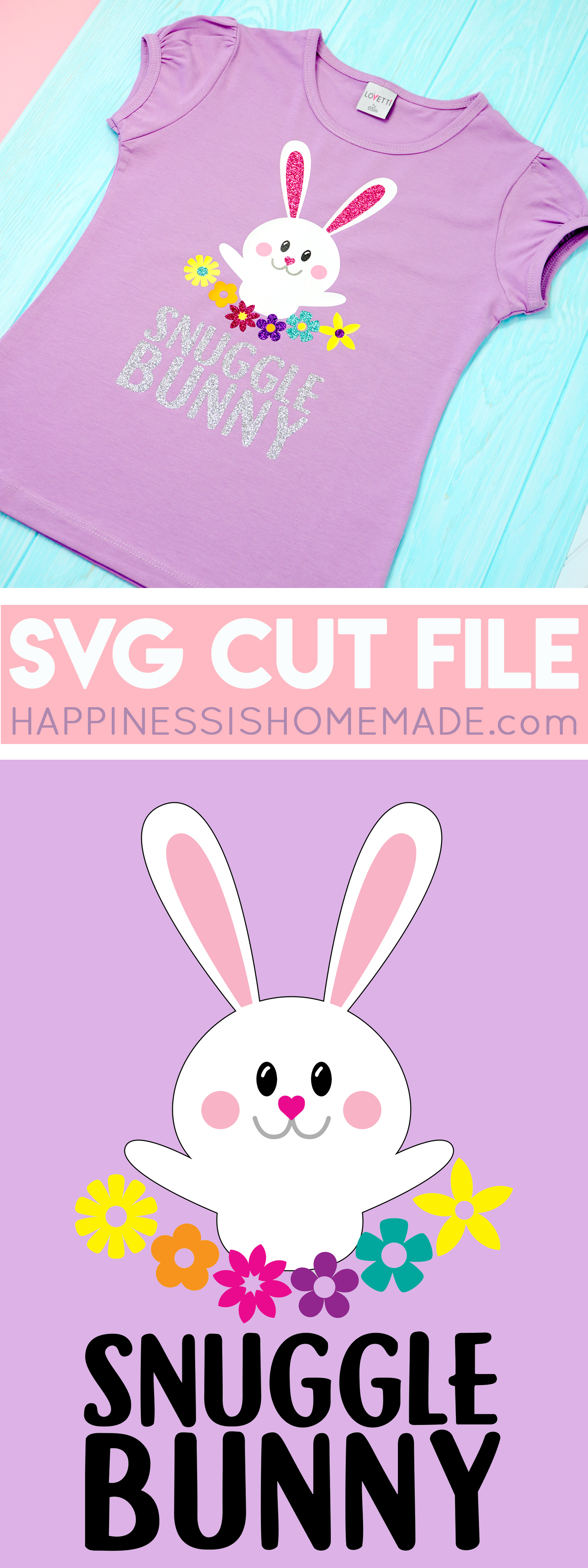 snuggle bunny easter svg cut file 