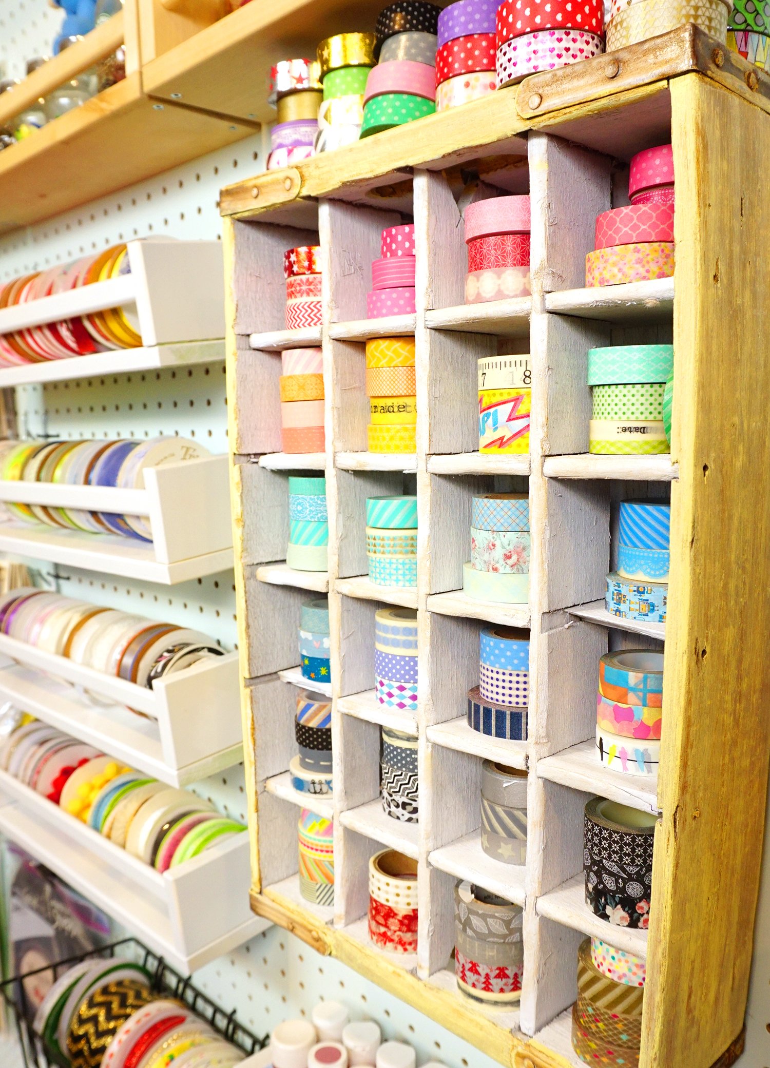 washi tape storage shelf