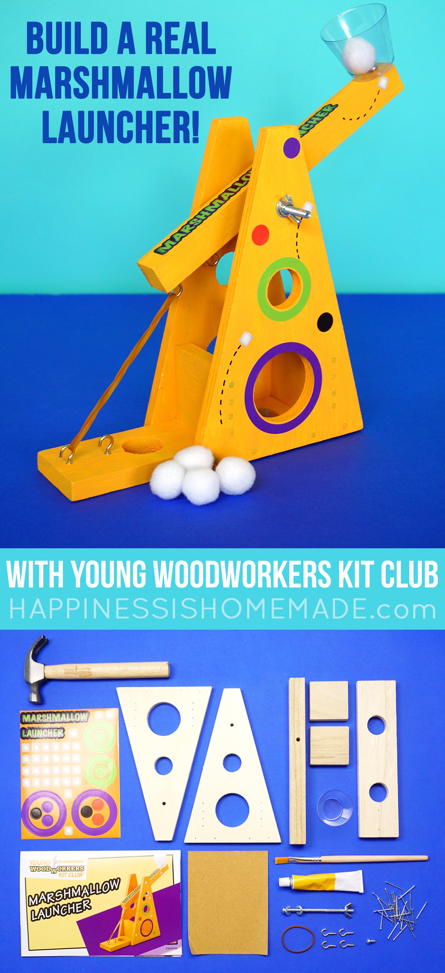 build a marshmallow launcher with young woodworkers kit club
