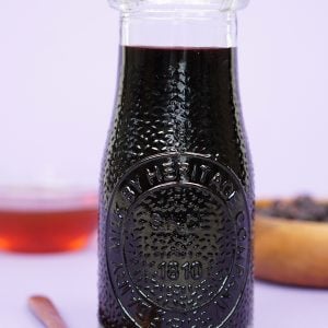 elderberry syrup in jar