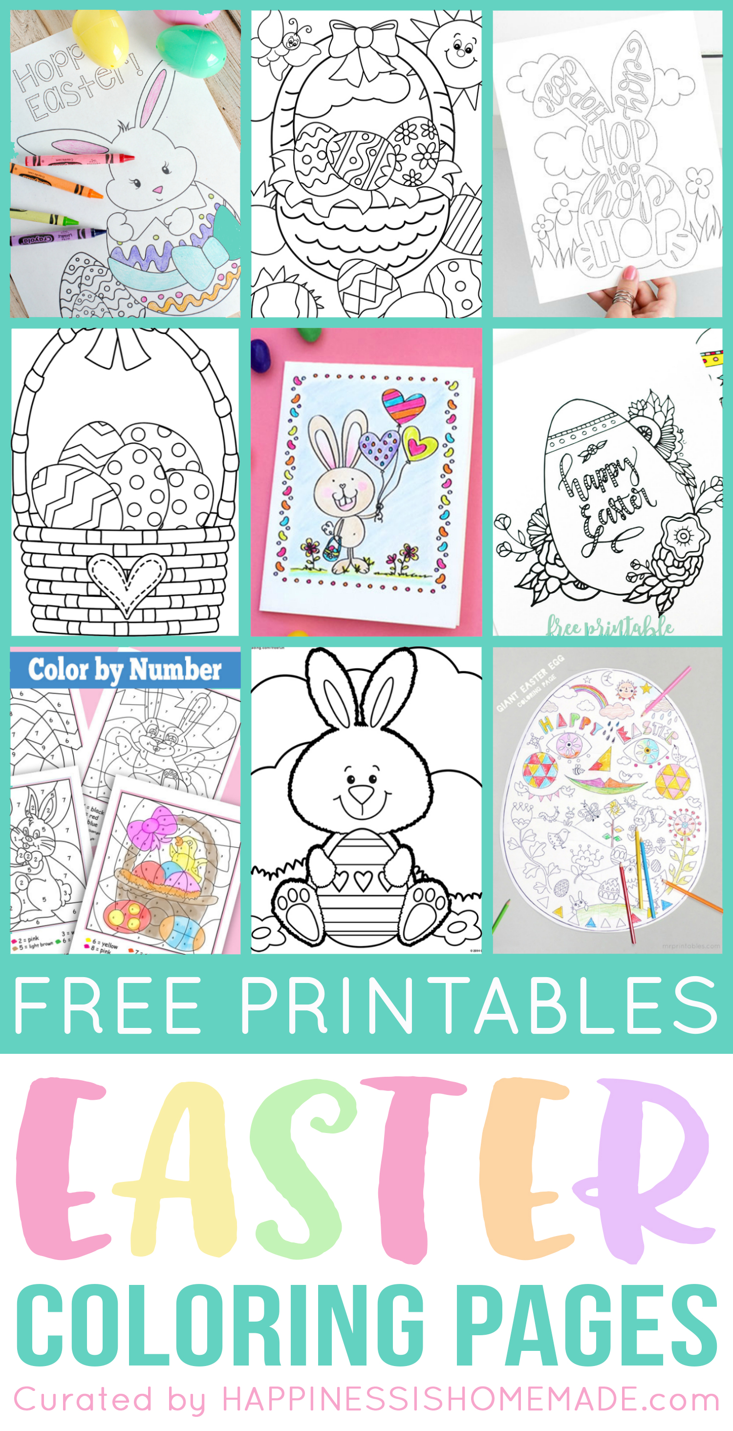 Free Printable Easter Coloring Pages are fun for all ages Easter egg coloring pages