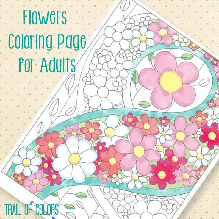 printable coloring pages for adults flowers coloring page