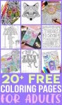 20+ free adult coloring pages