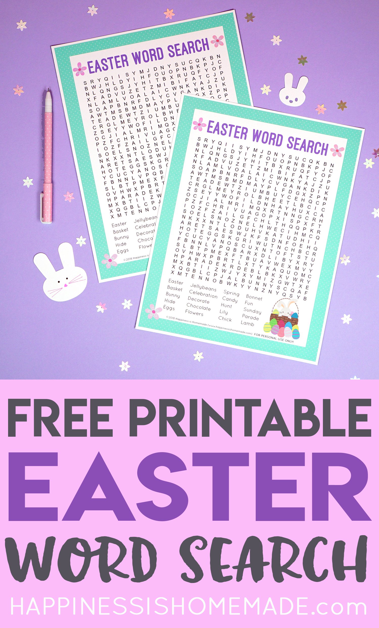 free printable easter word search 
