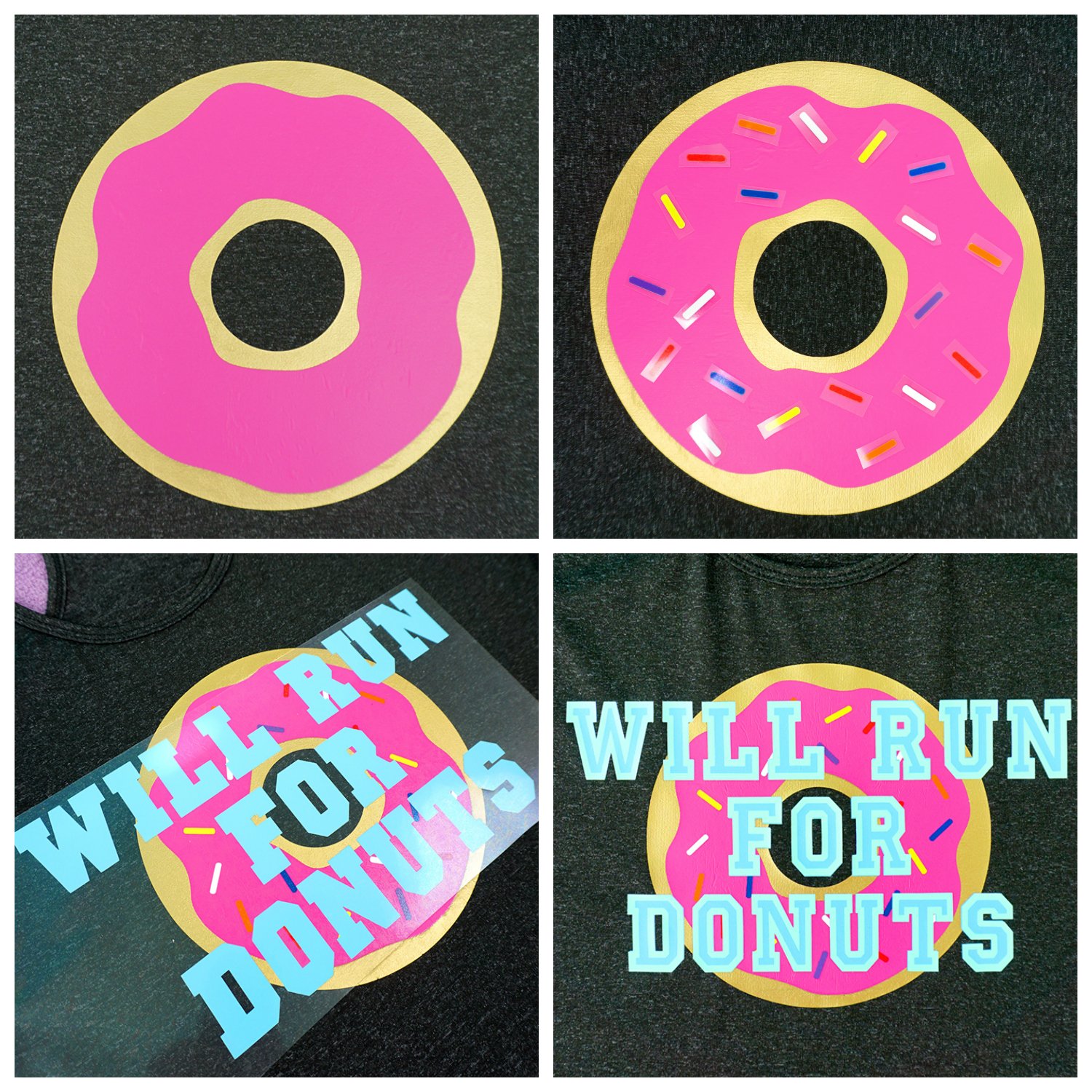 will run for donuts design being layered