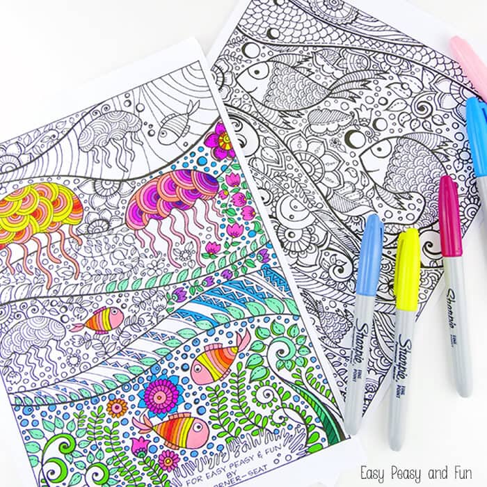 printable coloring pages for adults sea creatures