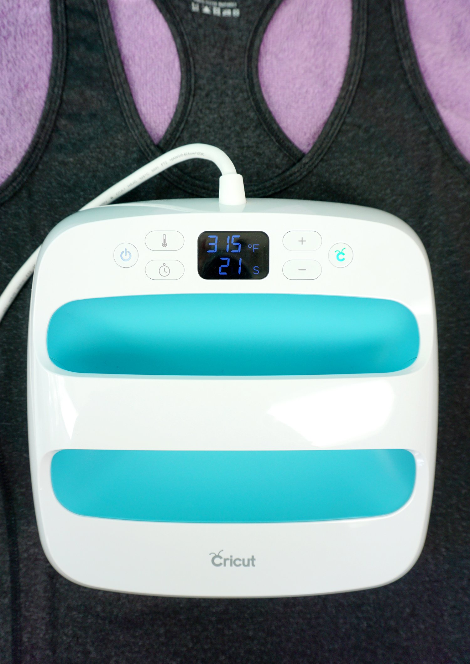 cricut easypress on top of workout shirts