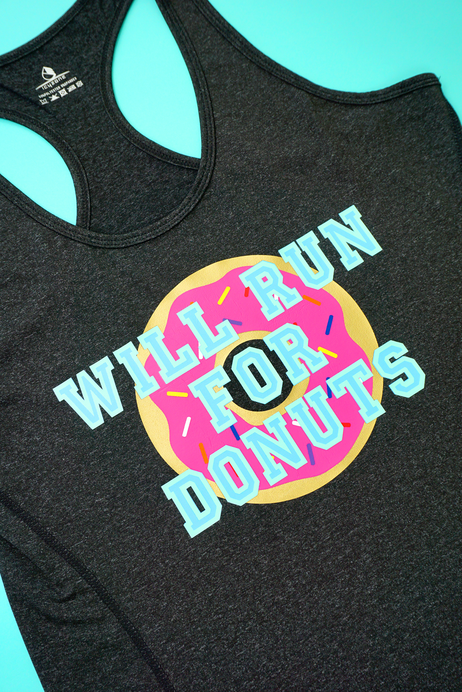 will run for donuts svg file on workout shirt