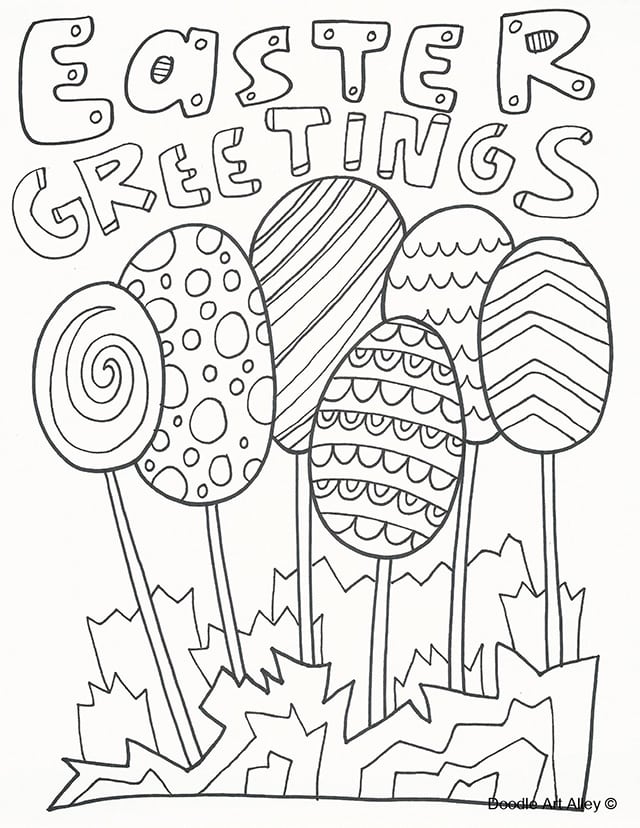 FREE Easter Coloring Pages - Happiness is Homemade