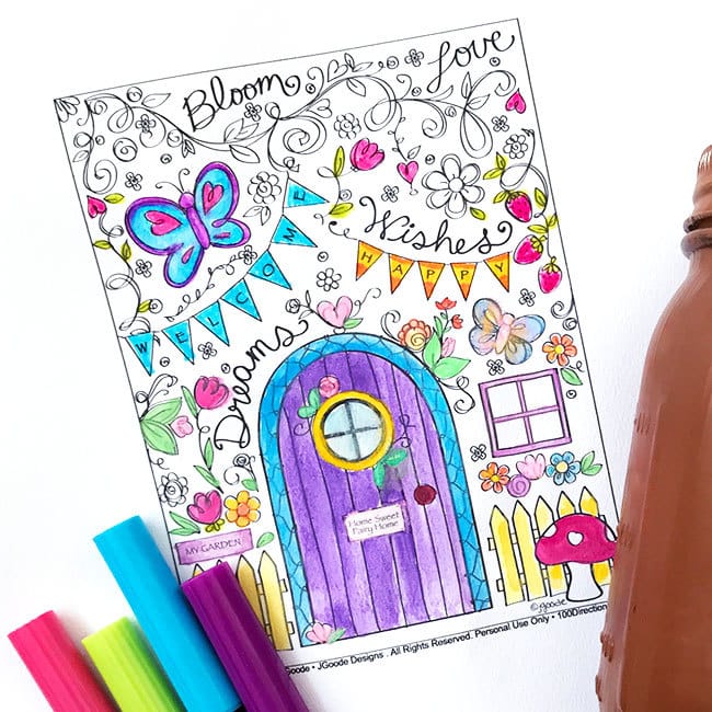 free adult coloring pages  happiness is homemade