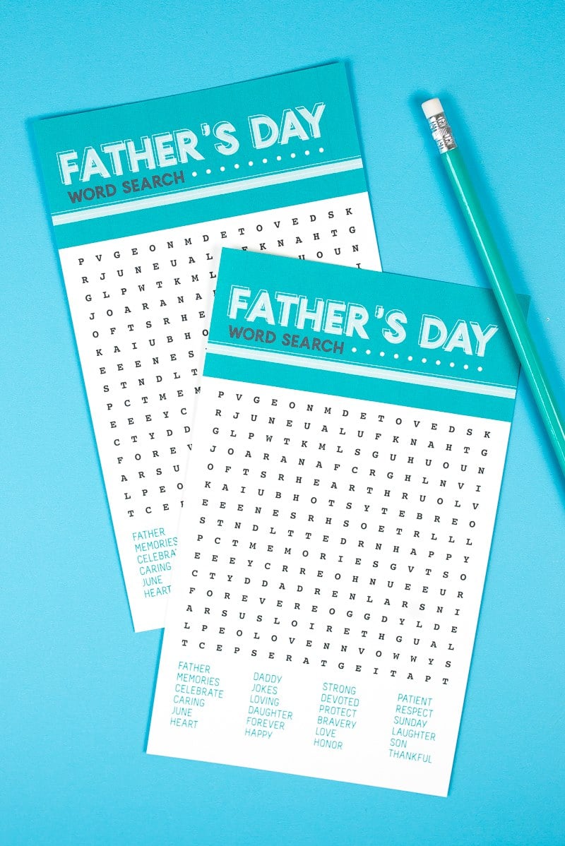 printable fathers day word search