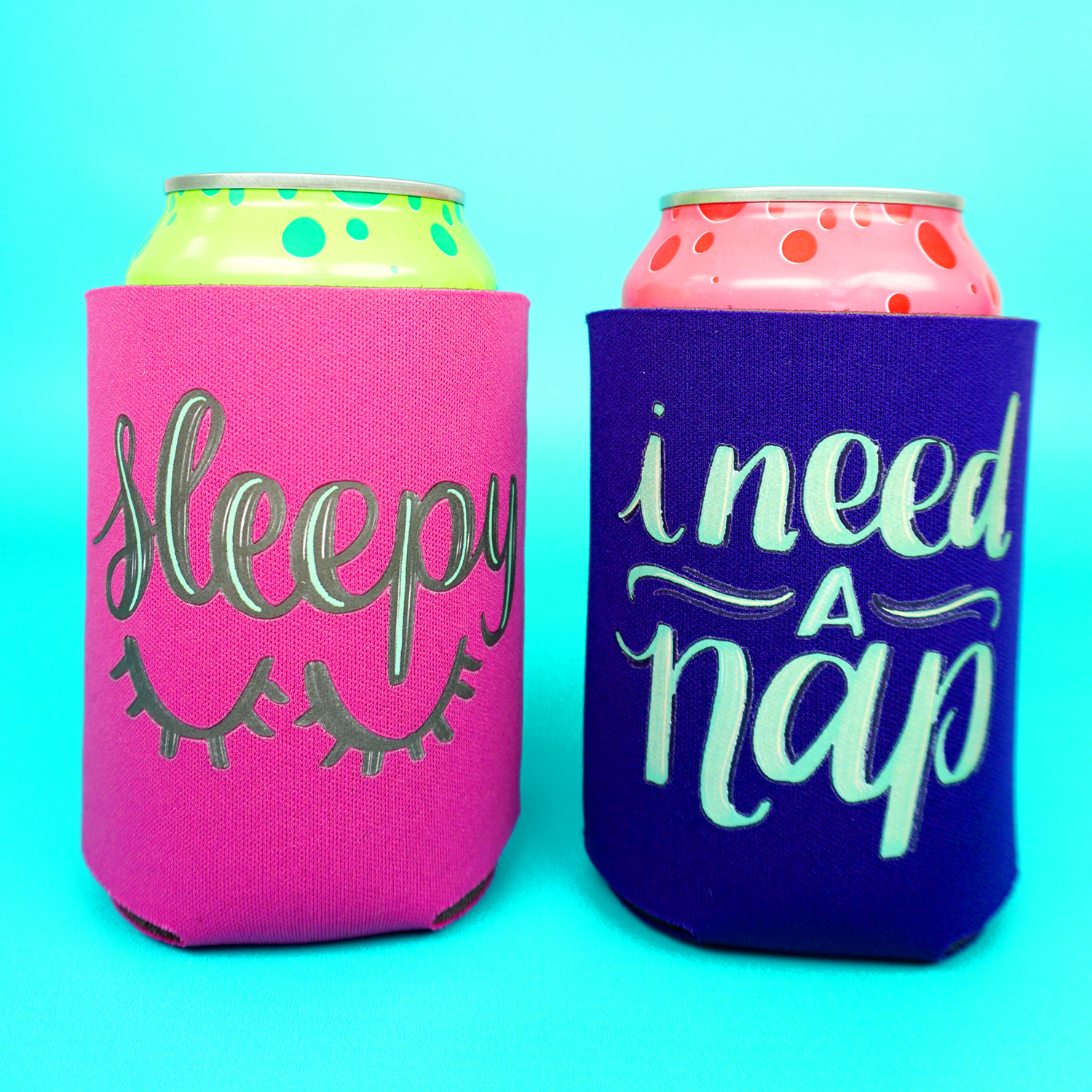 drink can koozies made with cricut