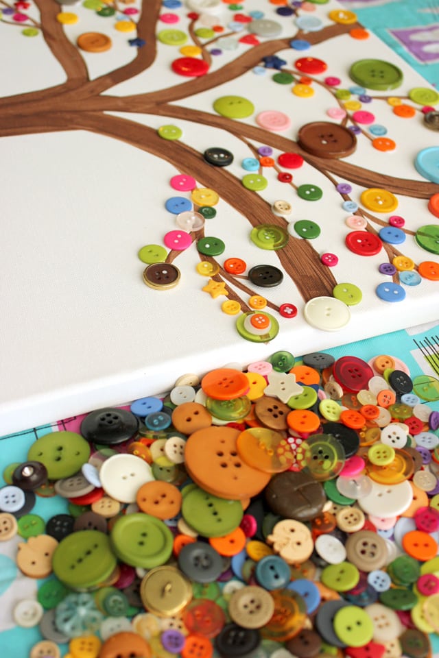 tree made with buttons
