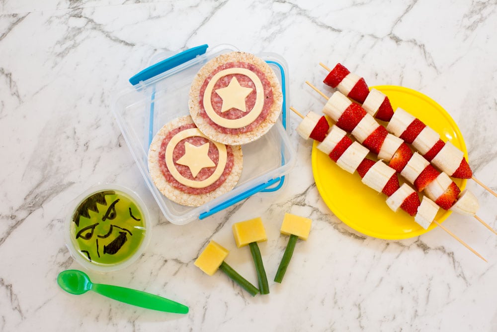 easy avenger themed snacks