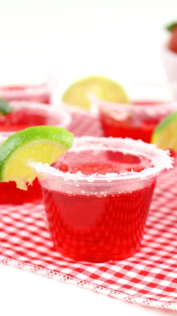 Strawberry Margarita Jello Shots Happiness is Homemade