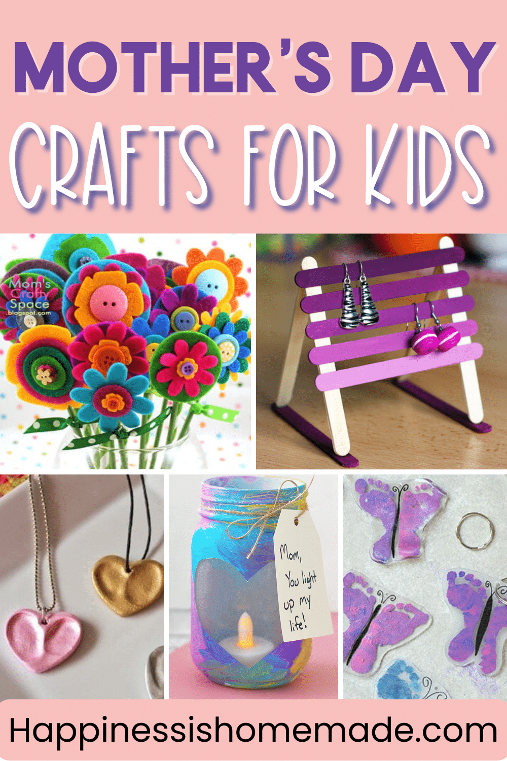 Mother's Day crafts for Kids pin graphic