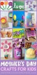 Mother's Day Crafts for Kids pin graphic