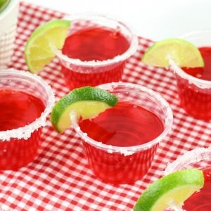 summer strawberry margarita jello shots