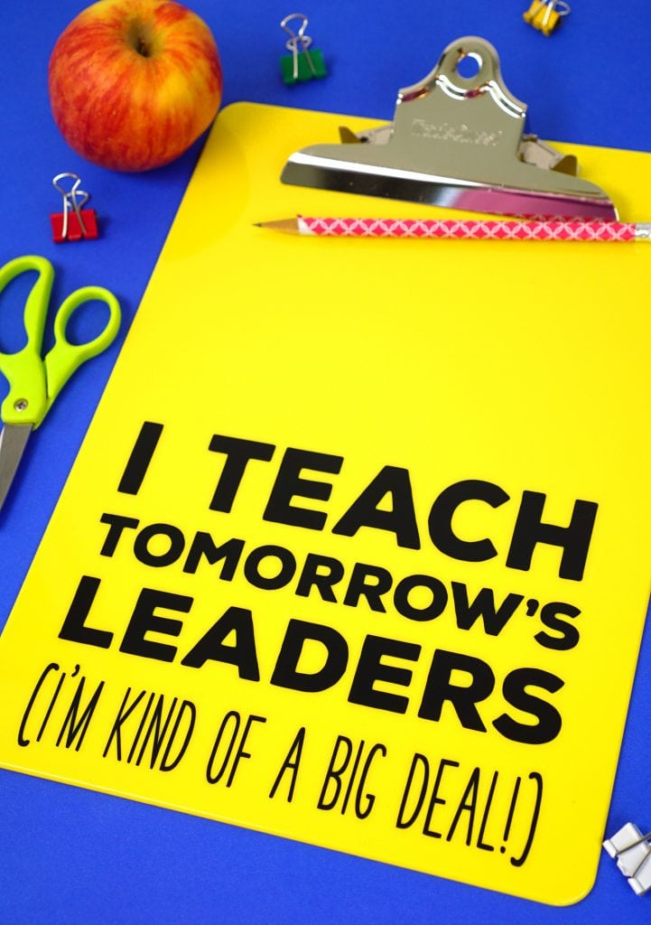 Teacher Appreciation Gift Idea: Quote Clipboards - Happiness is Homemade