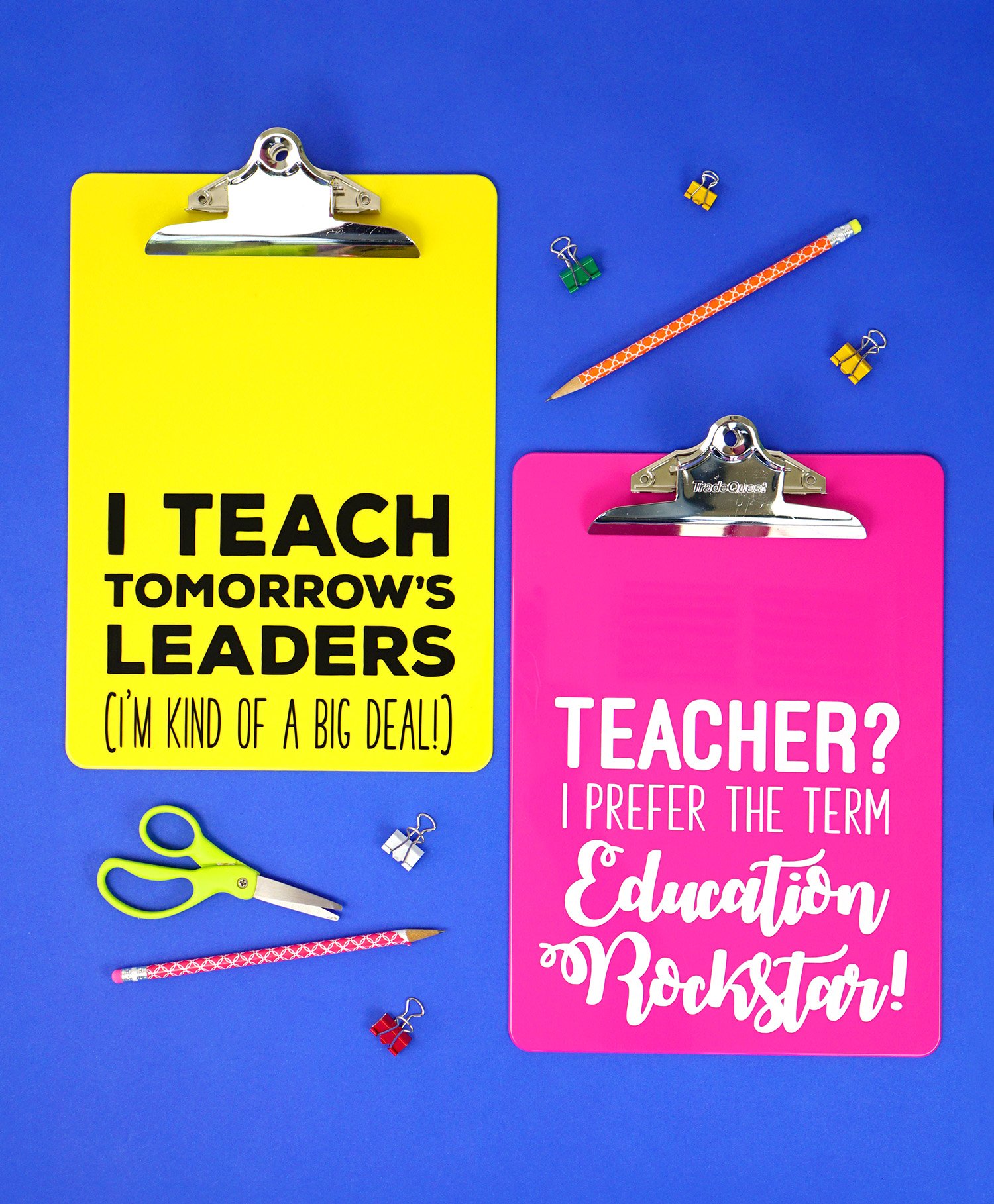 Teacher Appreciation Gift Idea: Quote Clipboards