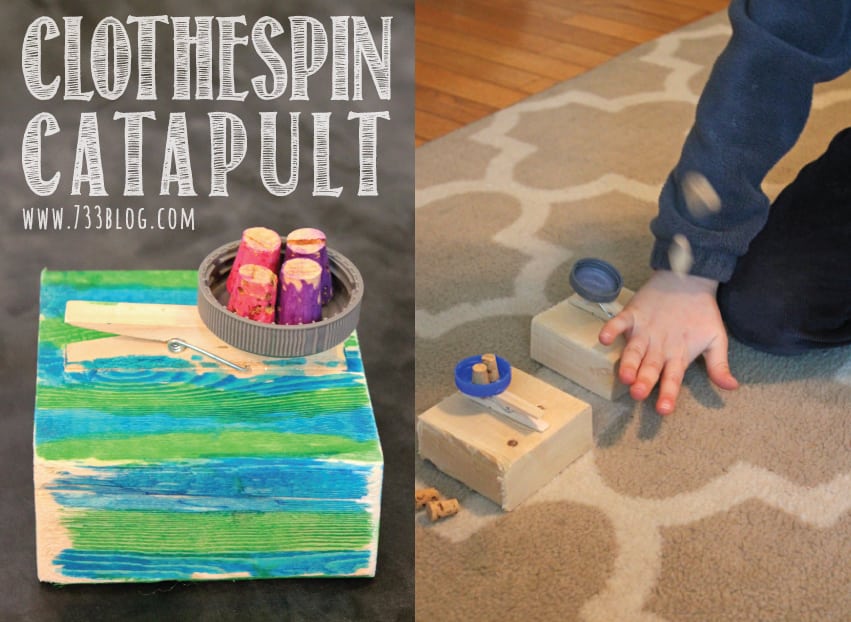clothespin catapult kids activity 