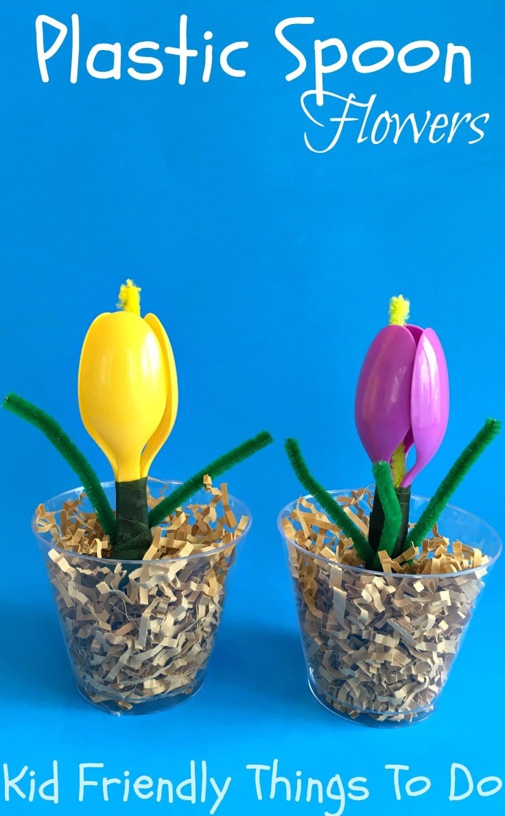 Spoons upcycled into cute decorative tulip flowers