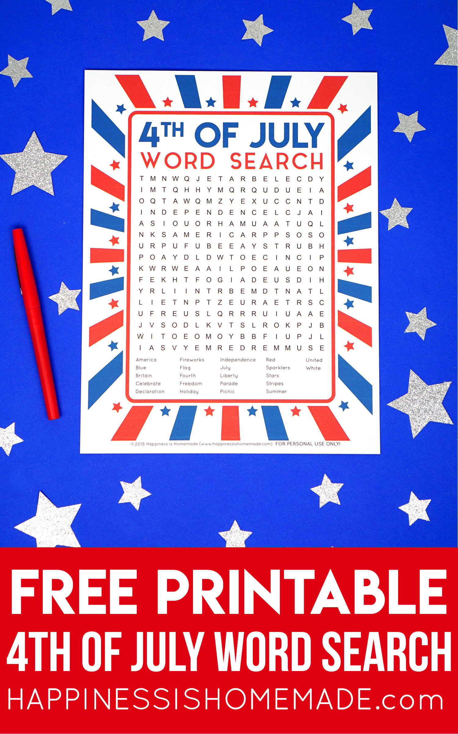 free printable 4th of july word search for kids and adults