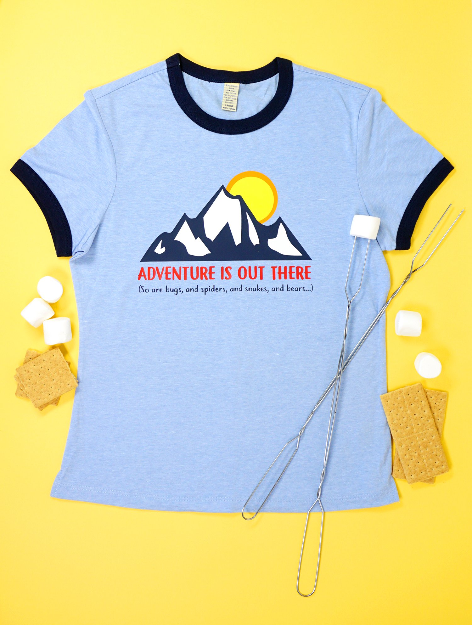 adventure is out there ringer tee