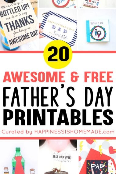 20 awesome and free fathers day printables