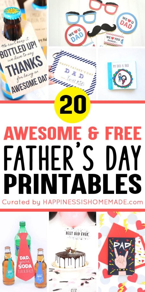 20 awesome and free fathers day printables