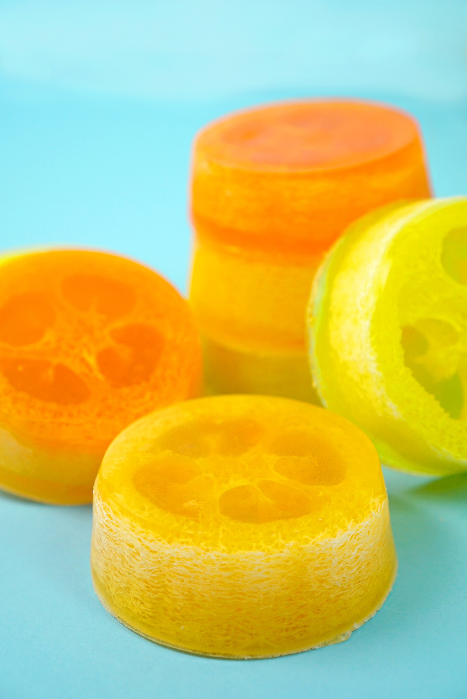 citrus loofah soap lemon orange soaps