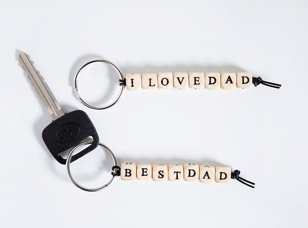 i love dad keychains 