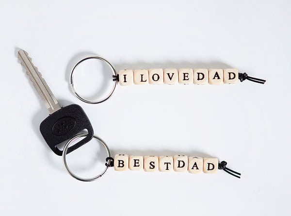 i love dad keychains