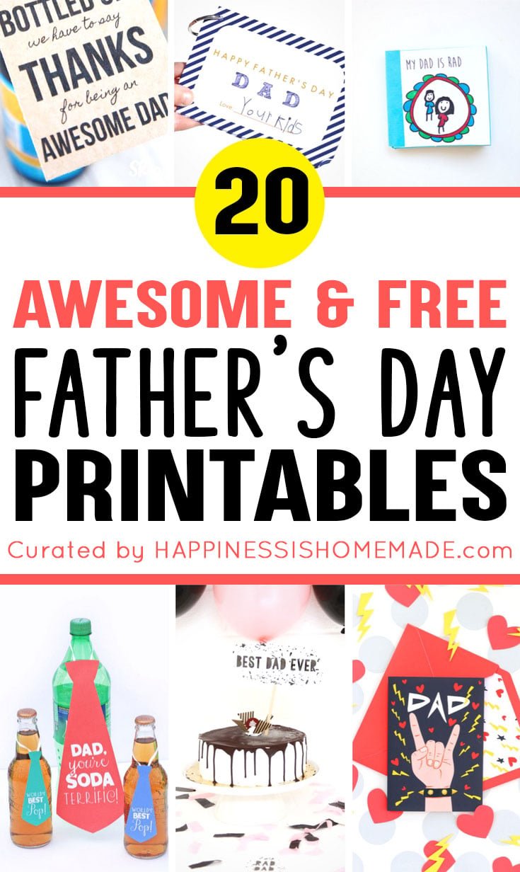 20 awesome and free fathers day printables