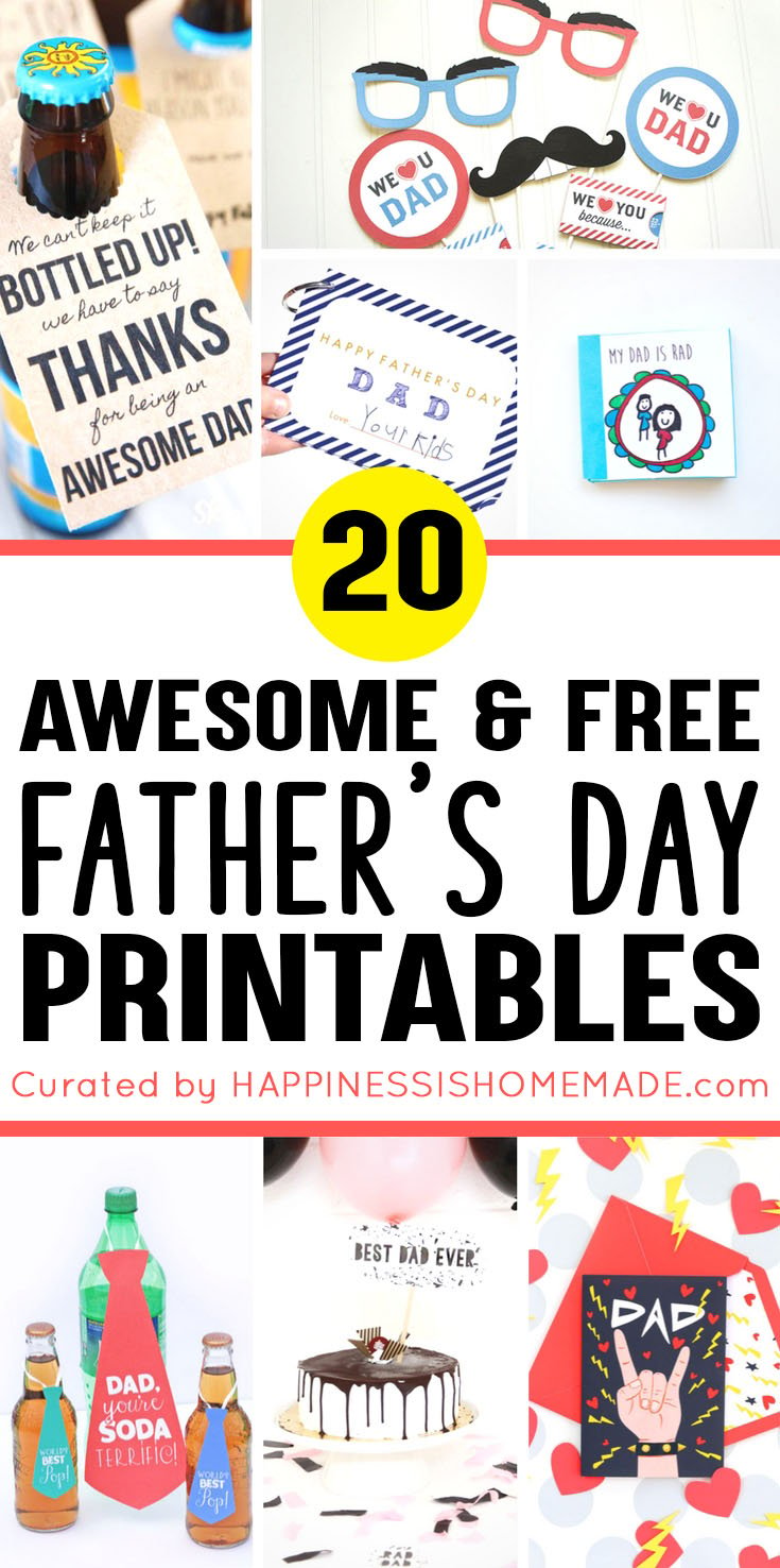 20 awesome and free fathers day printables