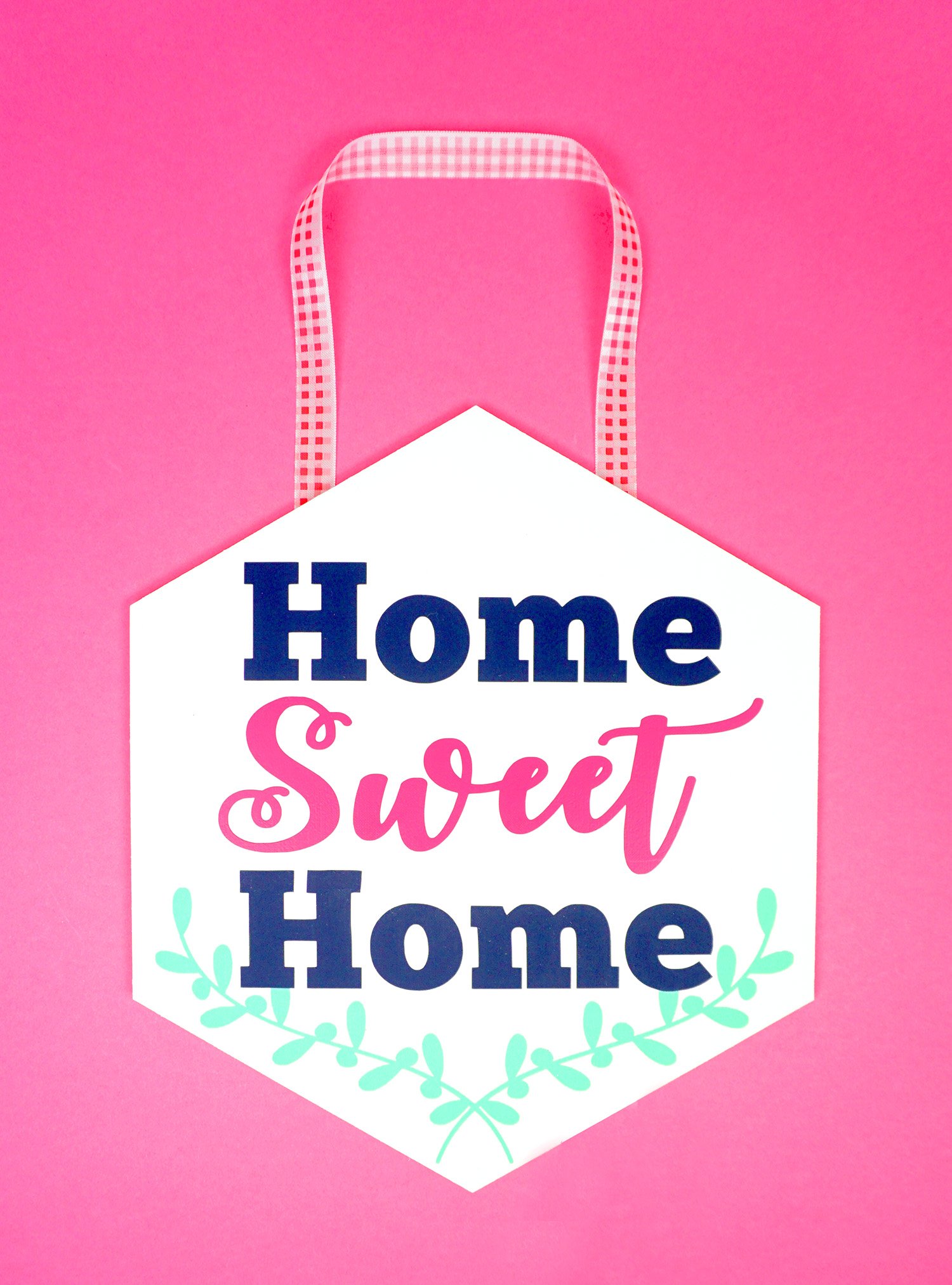 home sweet home mdf hexagon sign