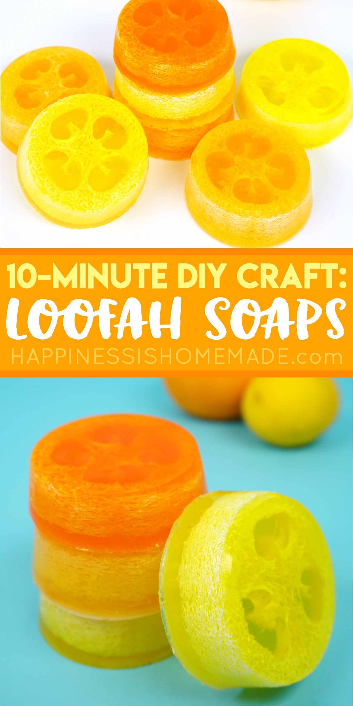 10 minute DIY craft loofah soaps 