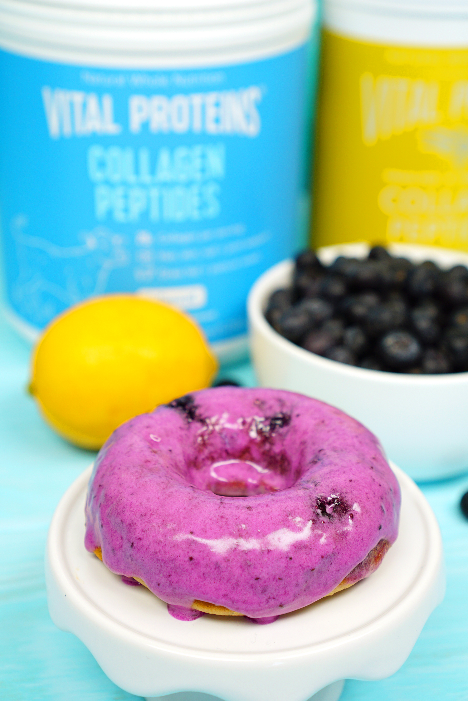 lemon blueberry donuts made with vital proteins