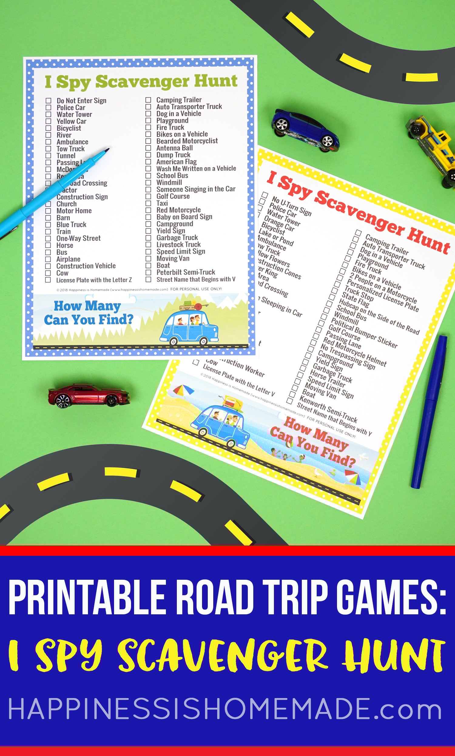 printable road trip games