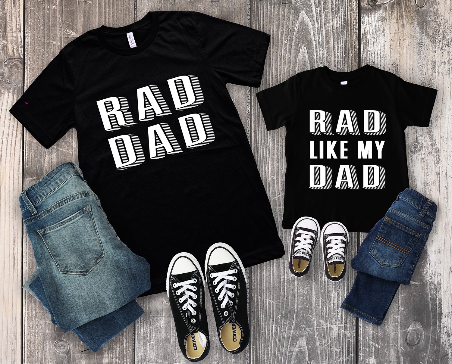 rad dad and rad like my dad svg files on tshirts